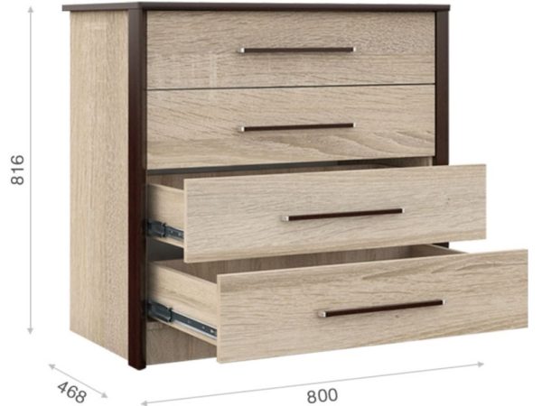 Комод «Эшли» 80, Венге/сонома — изображение 3