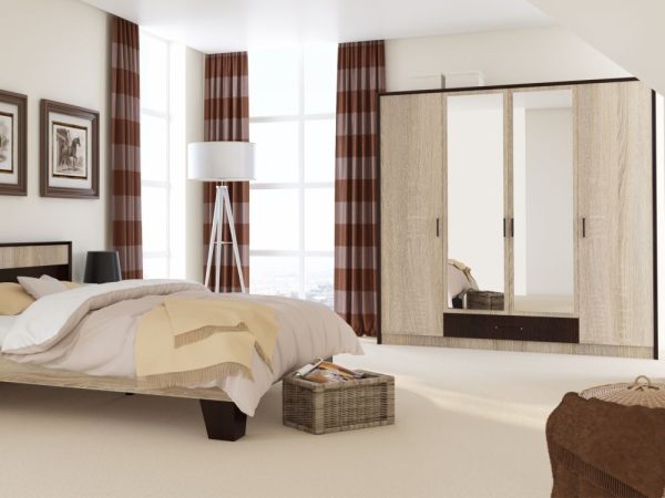 Eshli-Spalnya-4_kh-dv-shkaf Спальня «Эшли» 4дв шк, Венге/сонома — изображение 3