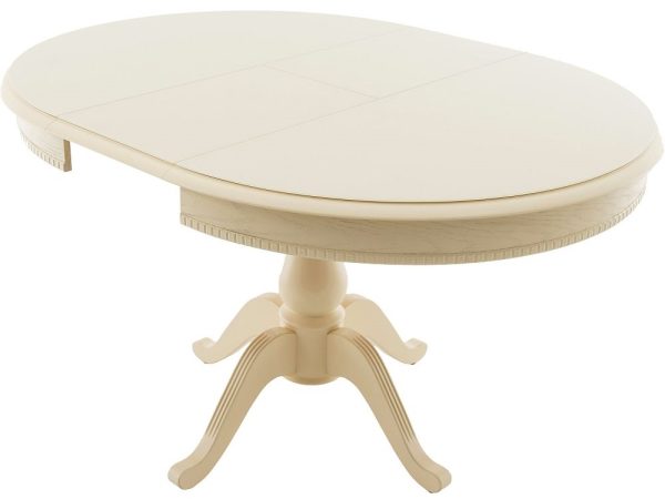 Стол «Фабрицио 1» GLASS (D 1000), слоновая кость — изображение 3