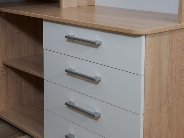 Стол «Гарвард» ПР 130х120, Дуб сонома/белый — изображение 5