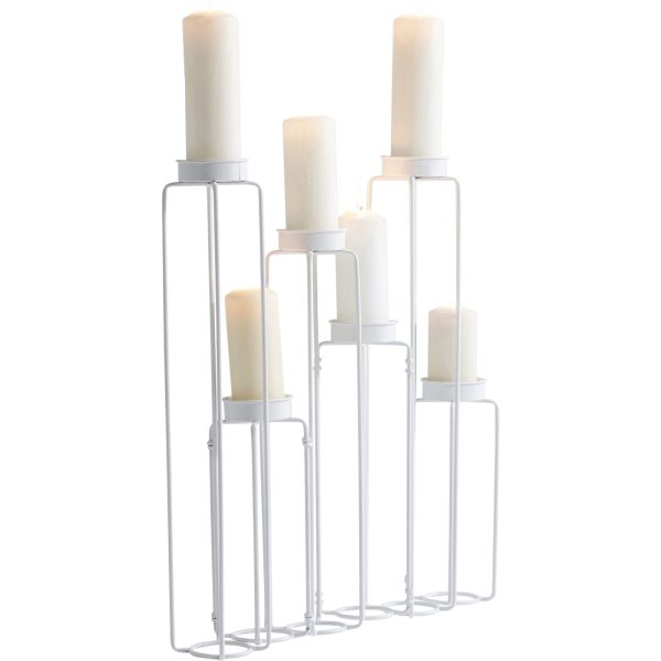 Подсвечник Wire, коллекция "Провода" 85*70*15, Сталь, Белый — изображение 5