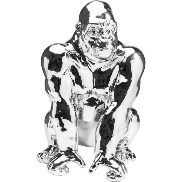 KARE-38554-master-a-1400x1400 Статуэтка Gorilla, коллекция "Горилла" 46*57*38, Полирезин, Серебряный — изображение 5