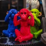 Копилка Monkey, коллекция "Обезьяна" 24*35*25, Полирезин, Синий — изображение 5