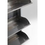 Шкаф для обуви Caruso, коллекция "Карузо" 50*170*14, Сталь, Серебряный — изображение 5