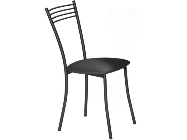 Стул «Хлоя» ДП2-28 кожзам. Темно-серый, каркас Графит — изображение 3