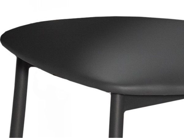 Стул «Хлоя» ДП2-28 кожзам. Темно-серый, каркас Графит — изображение 4