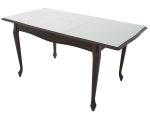 Стол «Кабриоль» 120x80 GLASS белый, орех темный — изображение 4