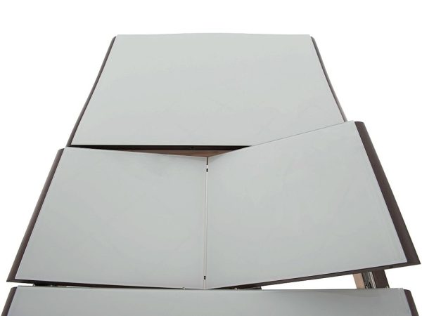 Стол «Кабриоль» 120x80 GLASS белый, орех темный — изображение 5