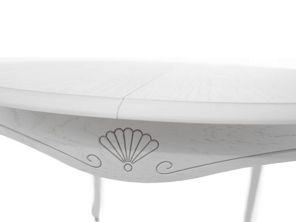Обеденная группа (Стол Кабриоль круг и 4 стула Соло Венский жесткий), эмаль белая — изображение 5