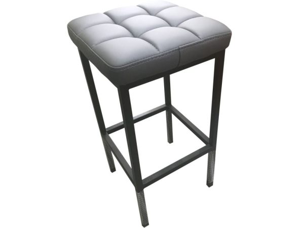 Стул «Камелот» ДП 2-07, кожзам «Темно-серый», каркас черный матовый — изображение 5