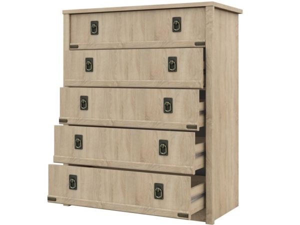 Комод «Валенсия» 5ящ, Дуб сонома — изображение 3