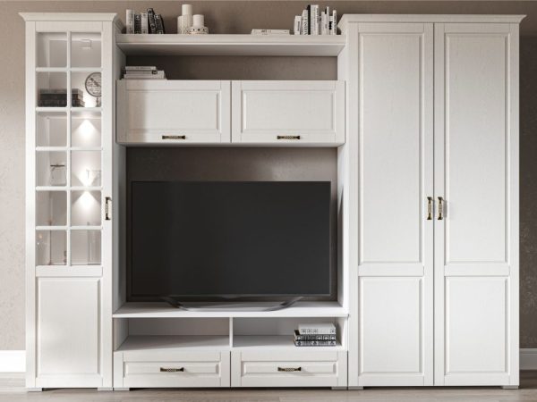 Шкаф «Лацио» 2д, Белый/Белое дерево — изображение 5