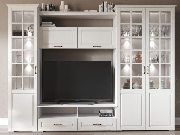 Тумба ТВ «Лацио», Белый/Белое дерево — изображение 4