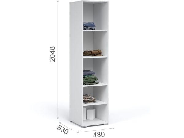 Пенал «Лацио» 1д ПР, Белый/Белое дерево — изображение 3