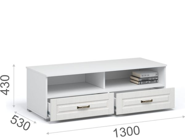Тумба ТВ «Лацио», Белый/Белое дерево — изображение 3