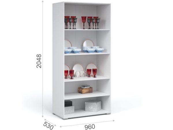 Latsio-vitrina-2d_1 Витрина «Лацио» 2д, Белый/Белое дерево — изображение 3