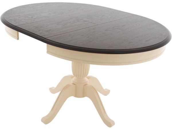 Стол «Леонардо-1» (D1000), комби 6 (слоновая кость+орех темный) — изображение 4