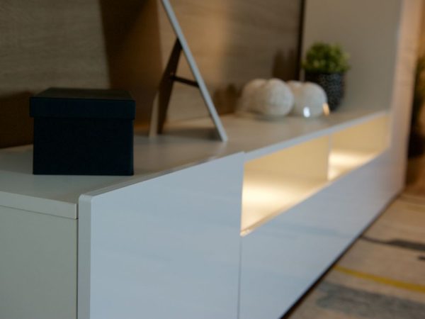 Стенка «Лия», Белый/белый глянец — изображение 5