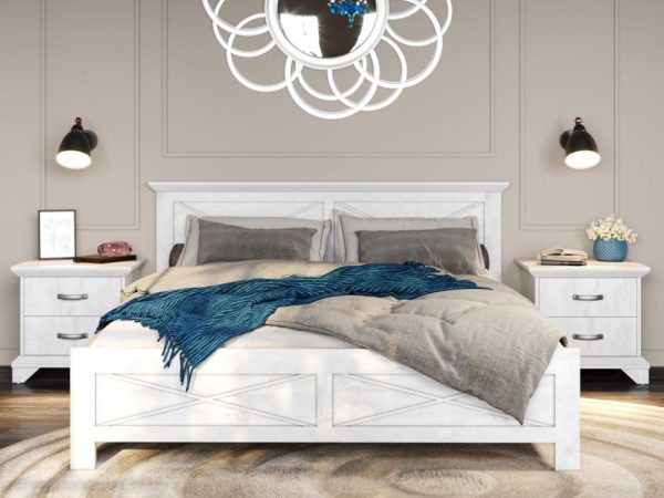 Спальня «Лорена» 3дв шк, Бетон Паин белый — изображение 3