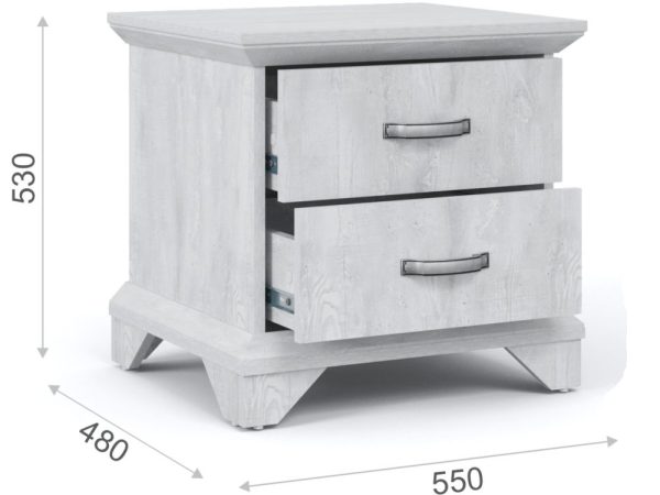 Спальня «Лорена» 3дв шк, Бетон Паин белый — изображение 5