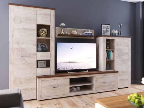 Стенка «Мэдисон», Дуб эндгрейн/дуб экспрессив бронзовый — изображение 4