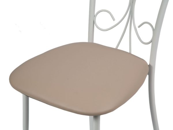 Стул Неаполь ДП2-16, кожзам Линкольн беж, каркас белый матовый — изображение 4