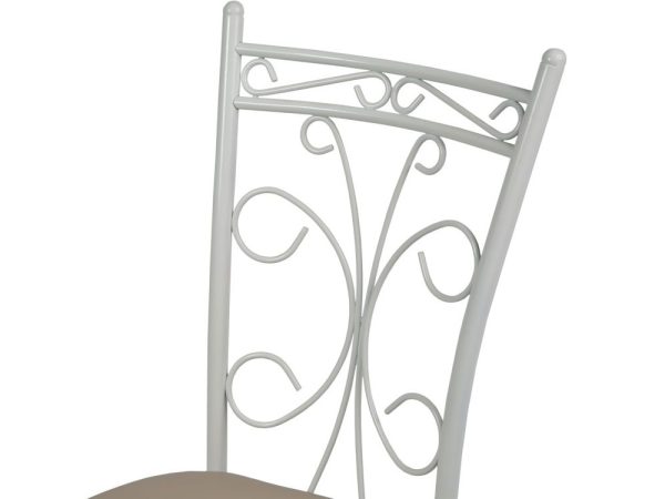 Стул Неаполь ДП2-16, кожзам Линкольн беж, каркас белый матовый — изображение 5