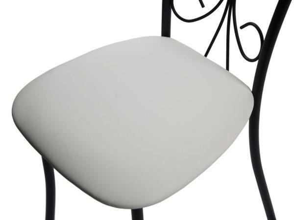 Стул Неаполь ДП2-16, кожзам Линкольн белый, каркас черный матовый — изображение 4