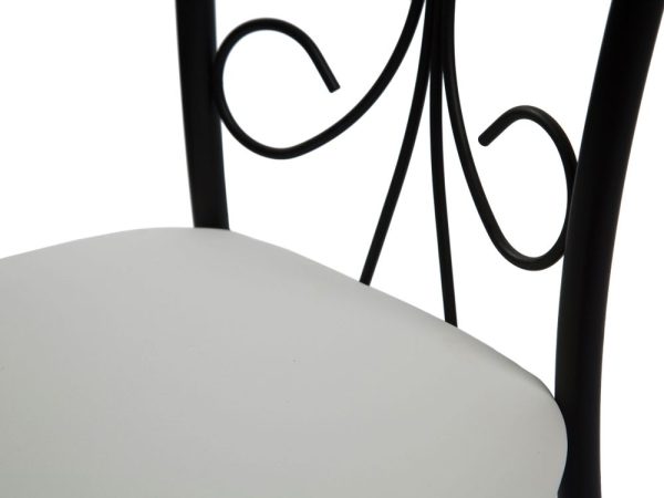 Стул Неаполь ДП2-16, кожзам Линкольн белый, каркас черный матовый — изображение 5