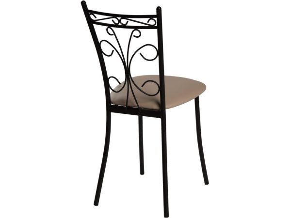 Neapol_-karkas-CHernyy-matovyy_-Linkoln-bezhevyy_1 Обеденная группа (Стол Бремор и 4 стула Неаполь), Линкольн бежевый — изображение 5