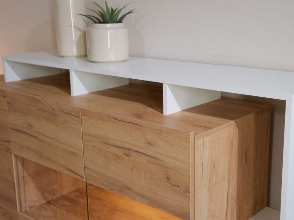 Комод «Невио-2» 1д2в, Дуб крафт золотой/белый — изображение 5