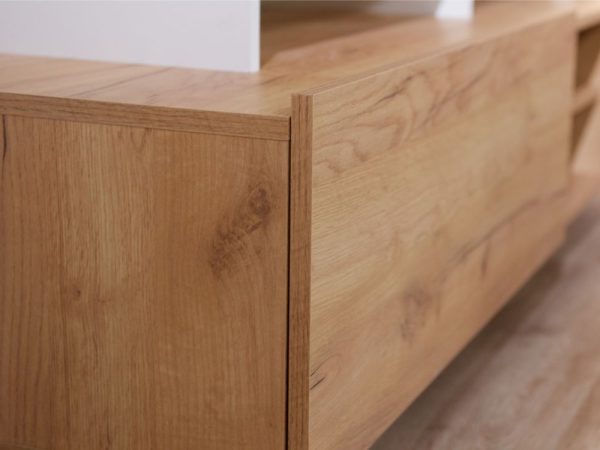 Стенка «Невио-2», Дуб крафт золотой/белый — изображение 5