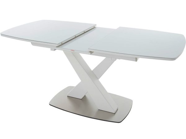 Orlean_-steklo-belyy_2 Обеденная группа (Стол Орлеан стекло и 4 стула Модерн), белый — изображение 5