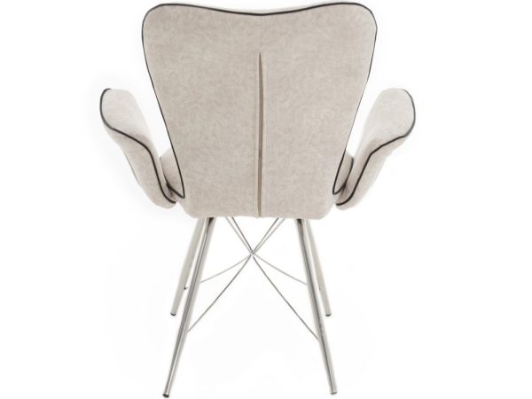 Стул «Риоха» с подлокотниками Лама 01, каркас хром — изображение 3