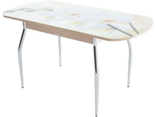 Rivera-fotopechat-TSvety-5_2 Стол «Ривьера» фотопечать Цветы-5, хром — изображение 4