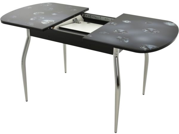 Обеденная группа (Стол Ривьера СВ фотопечать Текстура 9 и 4 стула Асти), черный — изображение 4