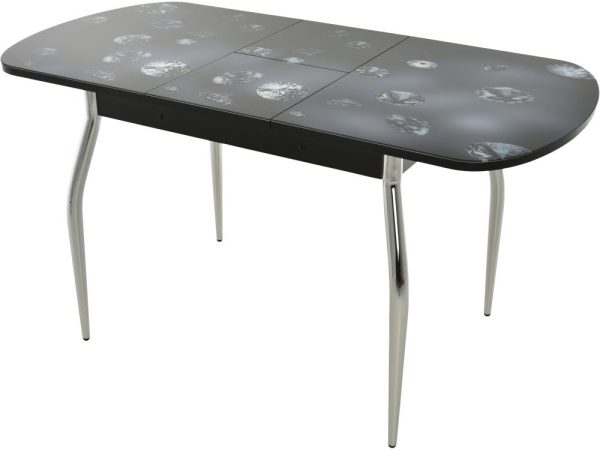 Обеденная группа (Стол Ривьера СВ фотопечать Текстура 9 и 4 стула Асти), черный — изображение 5