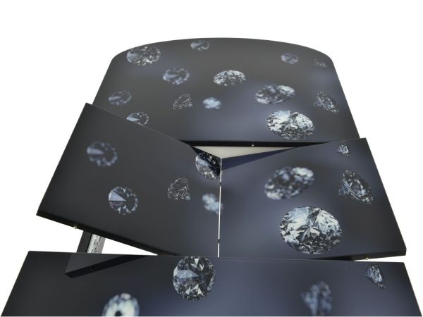 Стол «Ривьера» фотопечать Текстура-9, хром — изображение 5