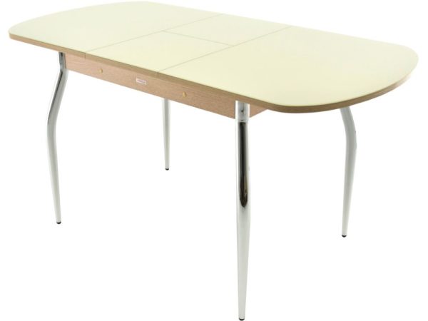 Rivera-steklo-SV_-molochnyy_1 Обеденная группа (Стол Ривьера СВ и 4 стула Асти), бежевый — изображение 4