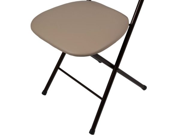 Стул складной Стефани ДП2-04, кожзам Линкольн беж, каркас арабискат — изображение 5