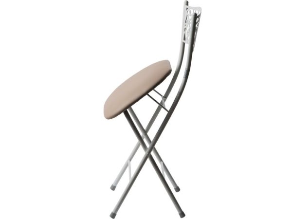 Стул складной Стефани ДП2-04, кожзам Линкольн беж, каркас белый матовый — изображение 4
