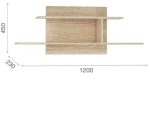 Полка «Стелс» 120, Дуб сонома — изображение 3