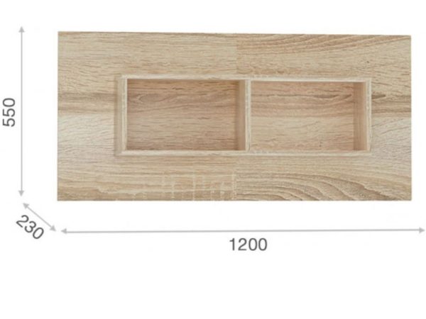 Полка «Стелс» 1д, Дуб сонома/белый — изображение 3