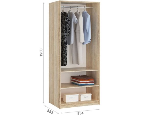 Шкаф «Стелс» 4дв, Дуб сонома/белый — изображение 3