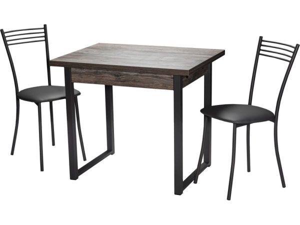 Стол М102 «Алан» ДП1-01-11 900(1200)(1500)*670, ЛДСП:Сосна Пасадена, Н/стола (Графит) — изображение 4