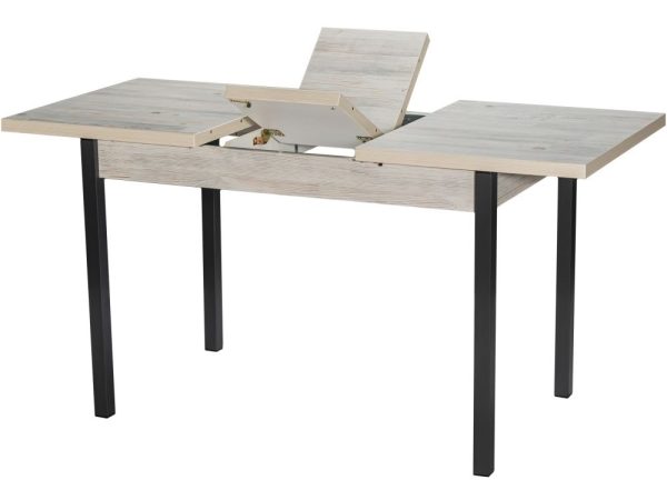 Стол М65 «Денвер» ДП1-01-06 1100(1400)*680 ЛДСП «Наоми», квадратные Графит — изображение 3