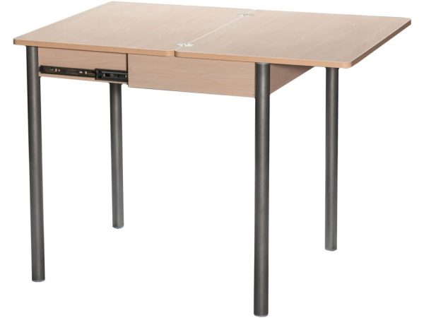 Стол ДП1-01-08 700(1000)*500 «Компакт» ЛДСП:Дуб светлый, Н/с прямые Металлик — изображение 4