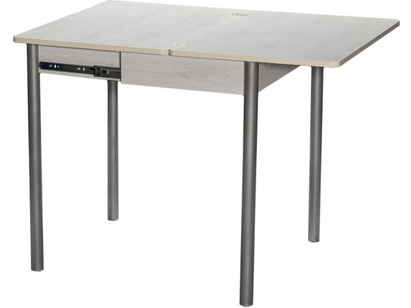 Стол ДП1-01-08 700(1000)*500 «Компакт» ЛДСП:Дуб Самерсет, Н/с прямые Металлик — изображение 4