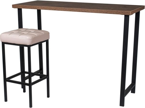 Обеденная группа (Консоль барная и 2 стула Камелот), кожзам беж — изображение 4