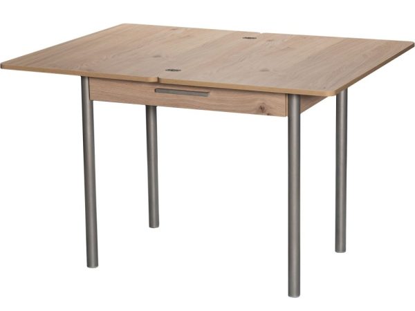 Стол М20 ДП1-02-05 900(1200)*600, ЛДСП:Дуб Эврика, Н/стола (Металлик) — изображение 4